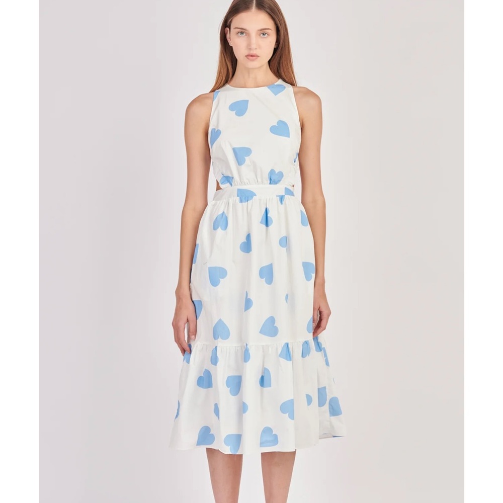 English Factory heart midi dress